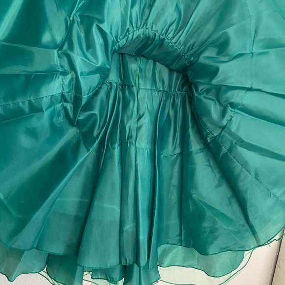 Dress for a 3-year-old, elegant and comfortable. Green color. - Picture 14 of 17
